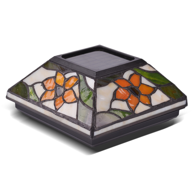 2211-F5 Tiffany Glass Solar buitenpaallamp 2211-F5 Tiffany Glass Solar buitenpaallamp