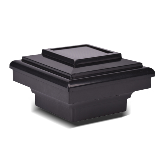 2211-F7 BL Zwart decoratief zonne-vierkant zuilpaallicht 2211-F7 BL Zwart decoratief zonne-vierkant zuilpaallicht