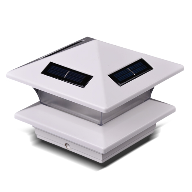 2211-NF24 WH Witte Buitenpaalkap Lichtscherm Tuinverlichting 2211-NF24 WH Witte Buitenpaalkap Lichtscherm Tuinverlichting