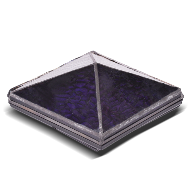 2211-TC8 Zwarte, handige handgemaakte Tiffany-paaldop 2211-TC8 Zwarte, handige handgemaakte Tiffany-paaldop