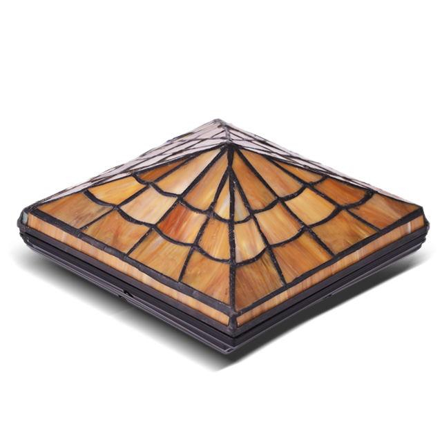 2211-TC6 Klassieke Tiffany gebrandschilderde paaldop 2211-TC6 Klassieke Tiffany gebrandschilderde paaldop